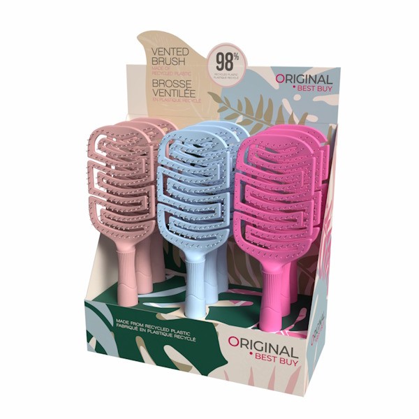 Vented Brush Eco Display Pastell 9Stk.