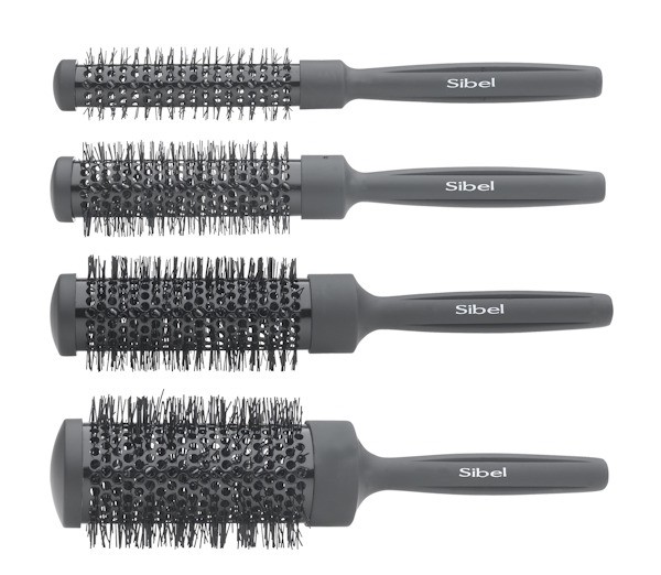 Thermische Bürsten Set Schwarz 4tlg.