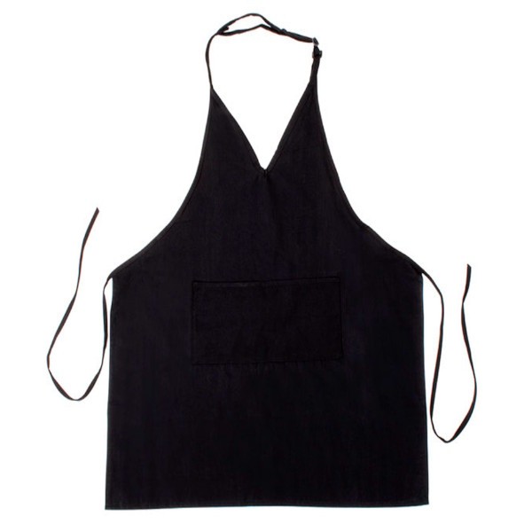 Schürze schwarz aus Polyester, waschbar bei 60° 10Stk
