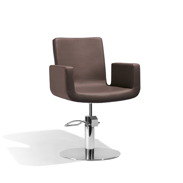  Frisierstuhl Attractio w/ Round Base Braun