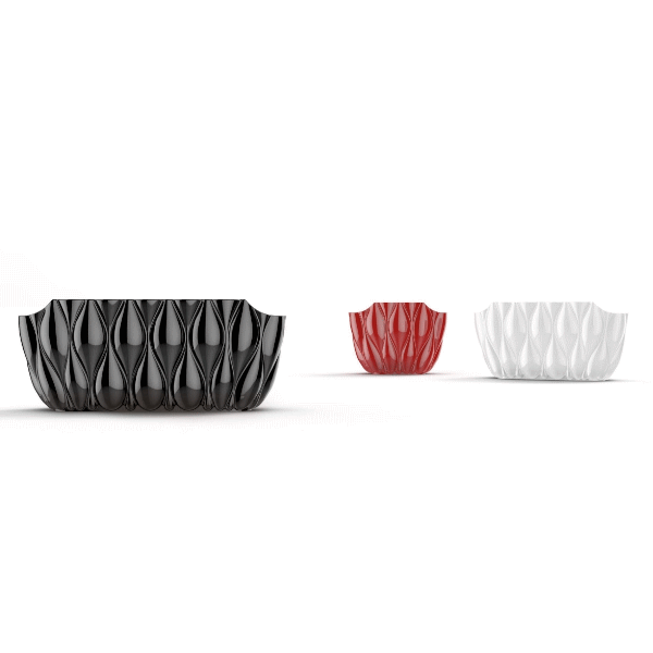 Rezeption Theke Sea Urchin 144cm S Hochglanz weiss  
