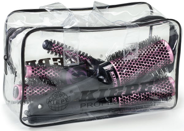 PURE PINK Brush Kit 5Pcs  Rundbürsten Set, Brosse,Spazzola