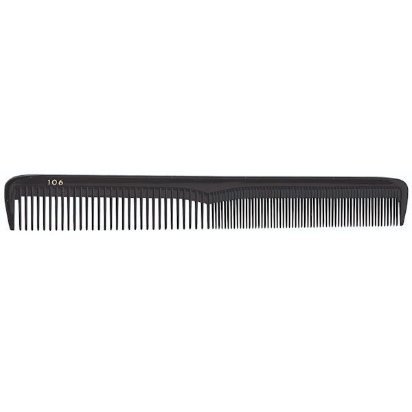 Schneidekamm Delrin 106 Schwarz 17.3cm
