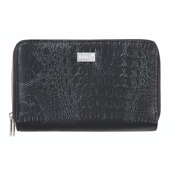 Wallet Scherentasche für 6 Scheren Matt Schwarz Croco